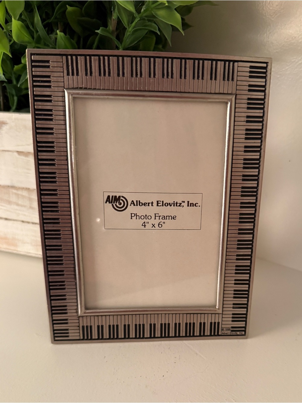 Vintage Albert Elovitz Keyboard Pewter Photo Frame 4x6 Piano Music Lover Gift